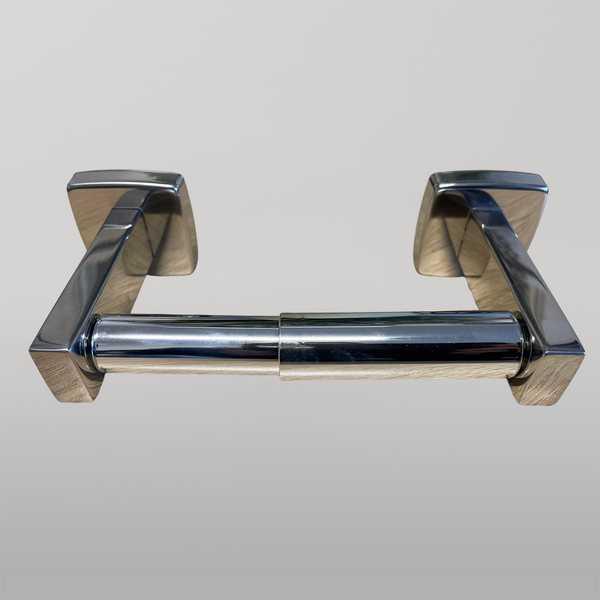 Metlam Single Toilet Roll Holder Chrome Plated In Polished Stainless Steel