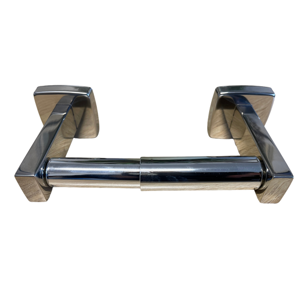 Metlam Single Toilet Roll Holder Chrome Plated In Polished Stainless Steel
