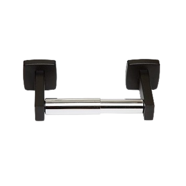 Metlam Single Toilet Roll Holder Chrome Plated In Designer Black