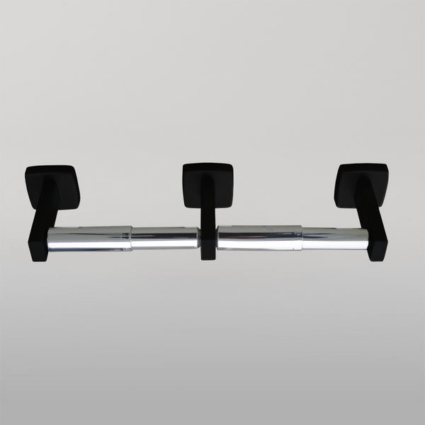 Metlam Double Toilet Roll Holder In Designer Black