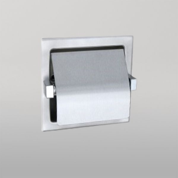 Metlam Recessed Single Toilet Roll Holder In Satin Stainless Steel