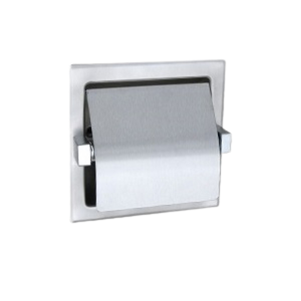 Metlam Recessed Single Toilet Roll Holder In Satin Stainless Steel