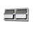 Metlam Surface Mounted Double Toilet Roll Holder In Satin Stainless Steel