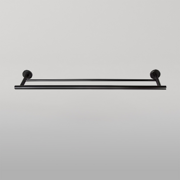 Metlam Double Towel Rail In Designer Black