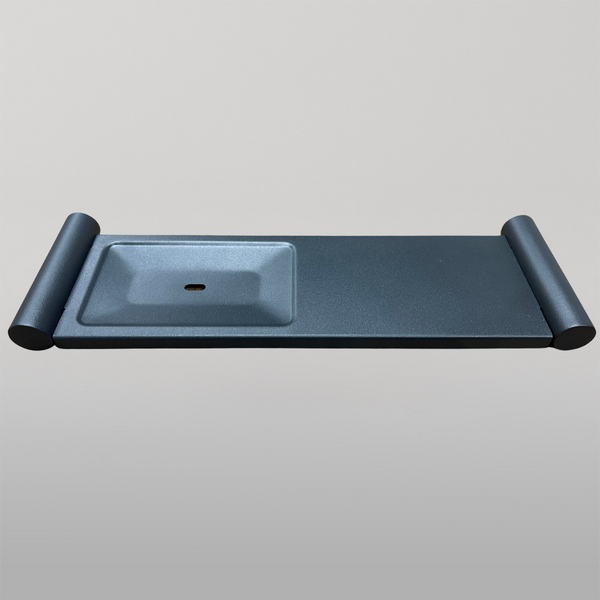 Metlam Bathroom Shelf And Soap Dish In Designer Black
