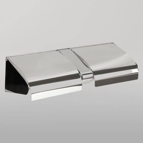 Metlam Lockable And Hooded Double Toilet Roll Holder In Polished Stainless Steel