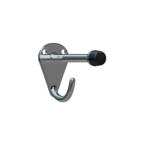 Metlam Hat And Coat Hook With Bumper Visible Fix In Bright Chrome Plate