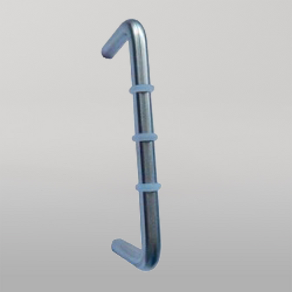 Metlam D Handle With Rubber Stopper In Satin Stainless Steel