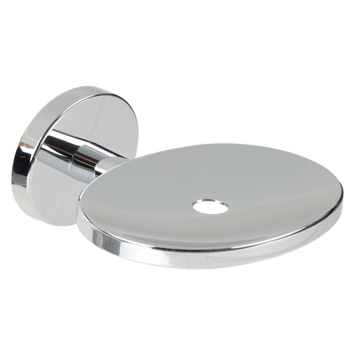 Metlam Soap Dish With Drain Hole In Bright Chrome Plate