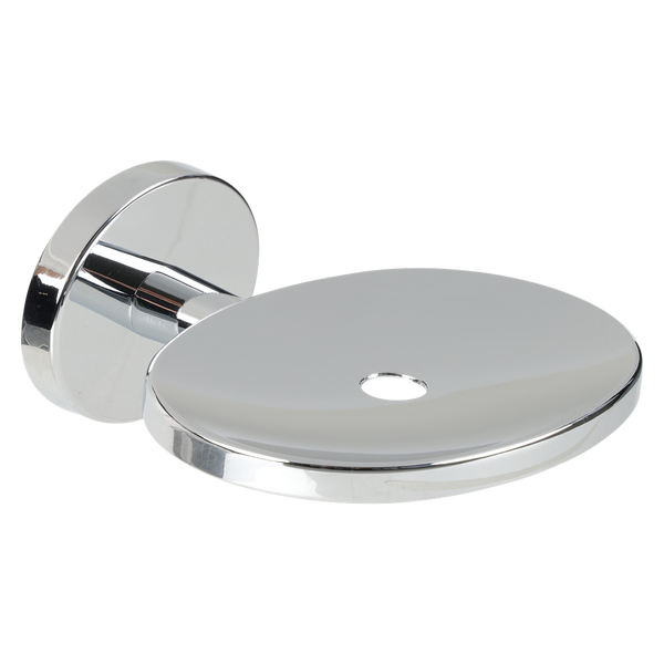 Metlam Soap Dish With Drain Hole In Bright Chrome Plate