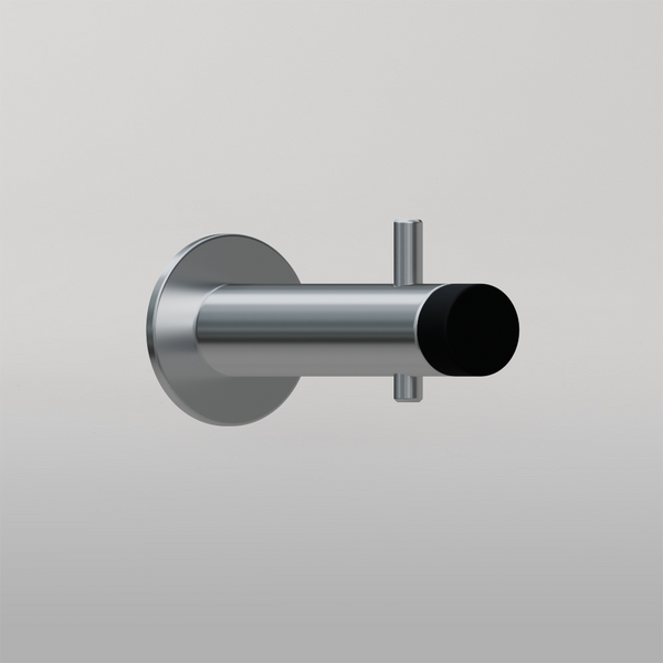 Metlam Coat Hook With Bumper Concealed Fix In Satin Stainless Steel