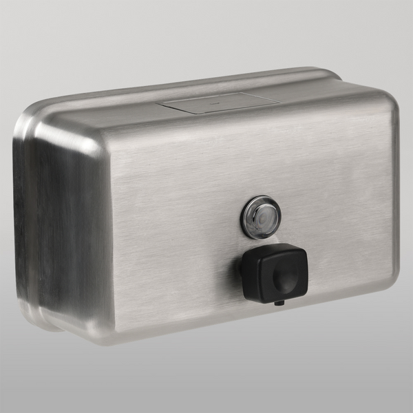 Metlam Horizontal Soap Dispenser With Pump In Satin Stainless Steel