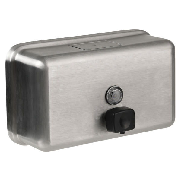 Metlam Horizontal Soap Dispenser With Pump In Satin Stainless Steel