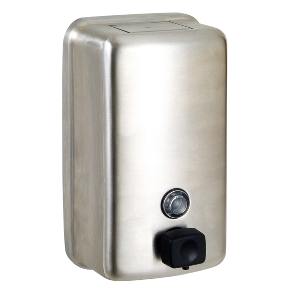 Metlam Ellipse Button Pump Soap Dispenser In Satin Stainless Steel