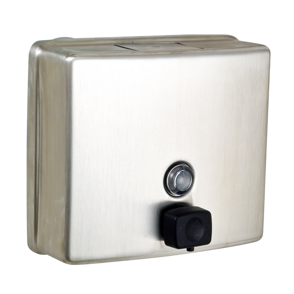 Metlam Square Button Pump Soap Dispenser In Satin Stainless Steel