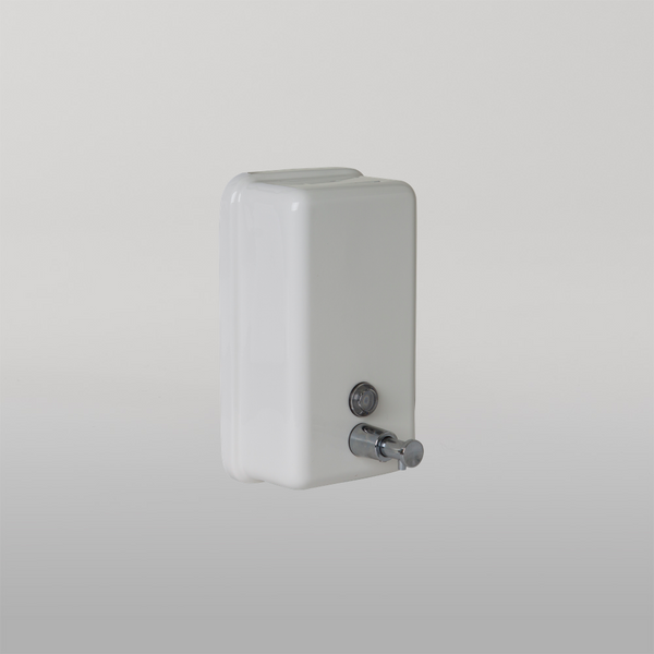 Metlam Vertical Soap Dispenser In Powder Coat White