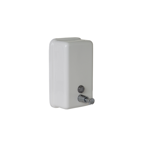 Metlam Vertical Soap Dispenser In Powder Coat White