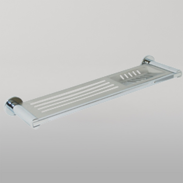 Metlam 350mm Lachlan Combined Shelf And Soap Dish In Bright Chrome Plate