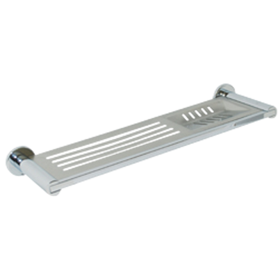 Metlam 350mm Lachlan Combined Shelf And Soap Dish In Bright Chrome Plate