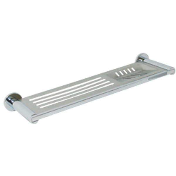 Metlam 350mm Lachlan Combined Shelf And Soap Dish In Bright Chrome Plate