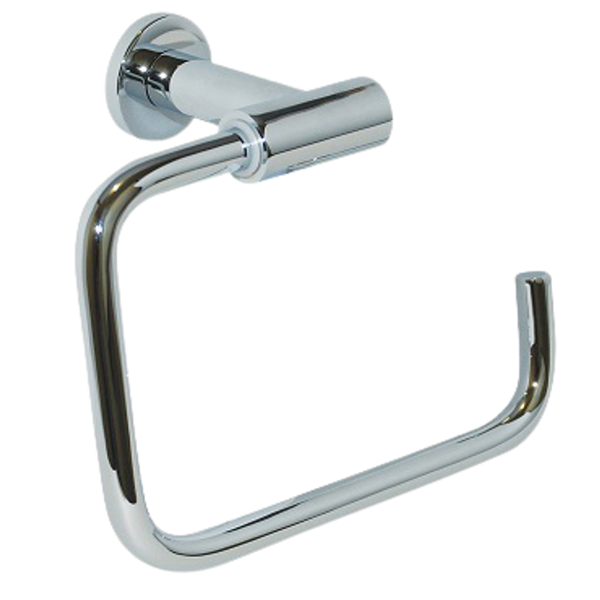 Metlam Lachlan Square Towel Holder In Bright Chrome Plate