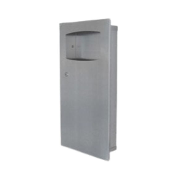 Metlam Recessed Waste Receptacle In Satin Stainless Steel