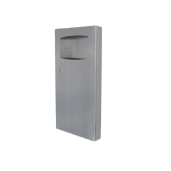 Metlam Surface Mounted Waste Receptacle In Satin Stainless Steel