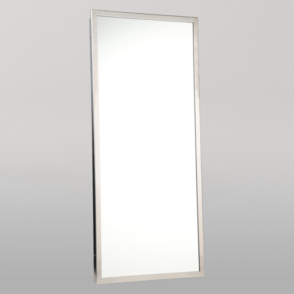 Metlam Framed Mirror In Satin Stainless Steel