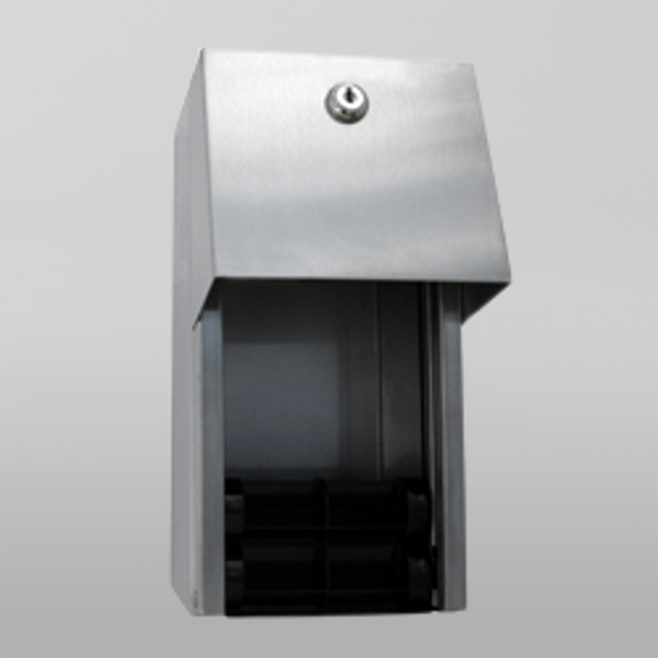 Metlam Double Toilet Roll Dispenser With Rollers In Satin Stainless Steel