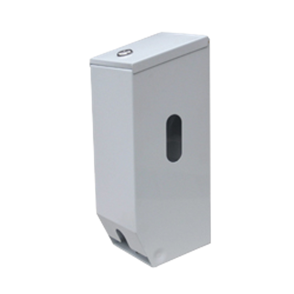 Metlam Double Toilet Roll Dispenser In White Powder Coat