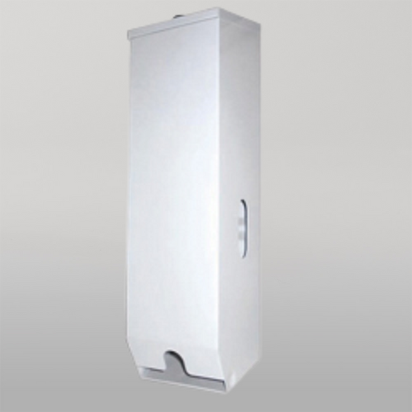 Metlam Triple Toilet Roll Dispenser In White Powder Coat