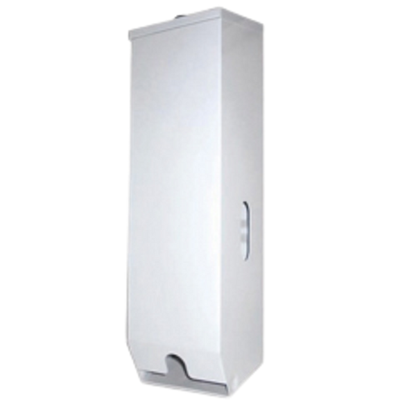 Metlam Triple Toilet Roll Dispenser In White Powder Coat