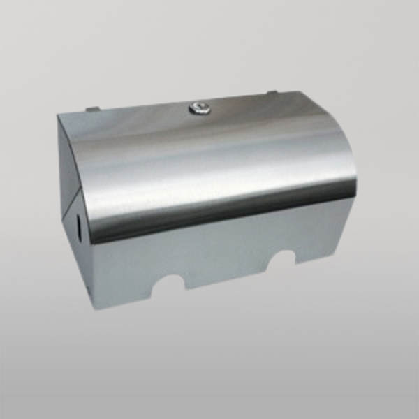 Metlam Double Toilet Roll Holder Lockable In Satin Stainless Steel