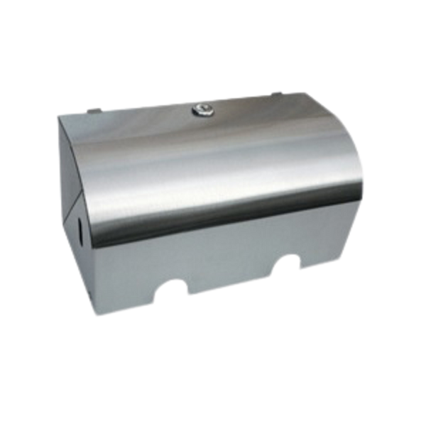 Metlam Double Toilet Roll Holder Lockable In Satin Stainless Steel