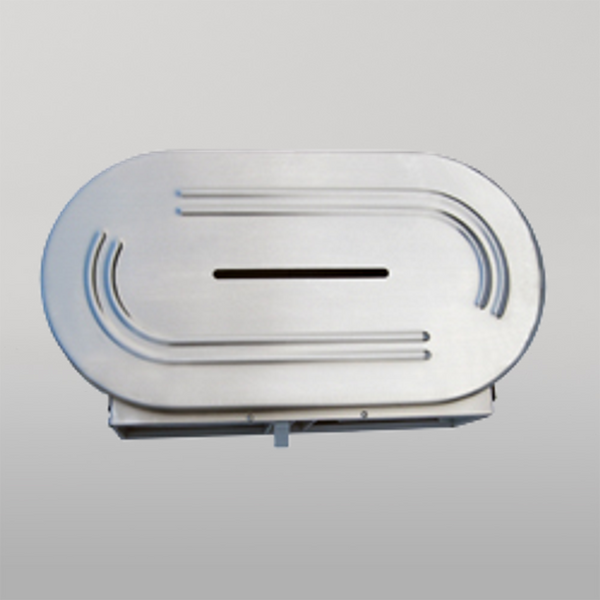 Metlam Double Jumbo Toilet Roll Dispenser In Satin Stainless Steel
