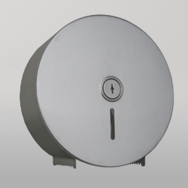 Metlam Jumbo Toilet Roll Round Dispenser In Satin Stainless Steel