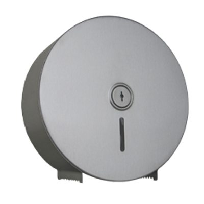 Metlam Jumbo Toilet Roll Round Dispenser In Satin Stainless Steel