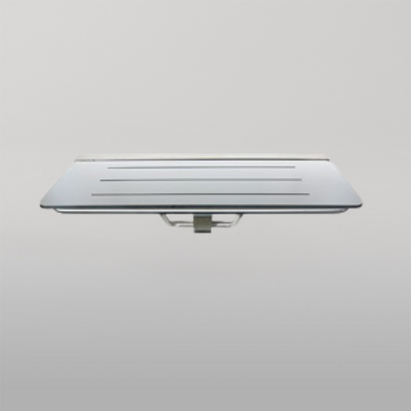 Metlam Accessible Folding Shower Seat With 3 Bevelled Slots In Compact Laminate