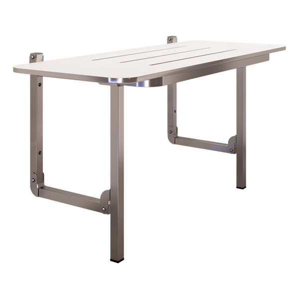 Metlam Accessible Folding Shower Seat Lockable In Compact Laminate