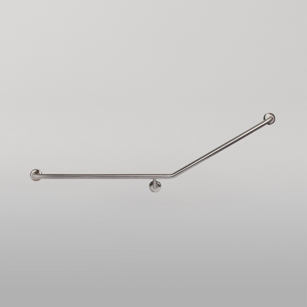 Metlam 30 Degree Flush Mount Side Wall Grab Rail Left Hand In Antimicrobial