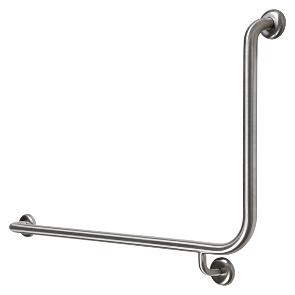 Metlam 90 Degree Flush Mount Side Wall Grab Rail Left Hand In Antimicrobial