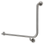 Metlam 90 Degree Flush Mount Side Wall Grab Rail Left Hand In Antimicrobial