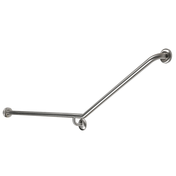 Metlam 30 Degree Flush Mount Rear/Side Wall Left Hand In Satin Stainless Steel