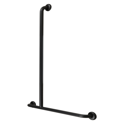 Metlam Offset Flush Mount Shower Grab Rail Left Hand In Designer Black