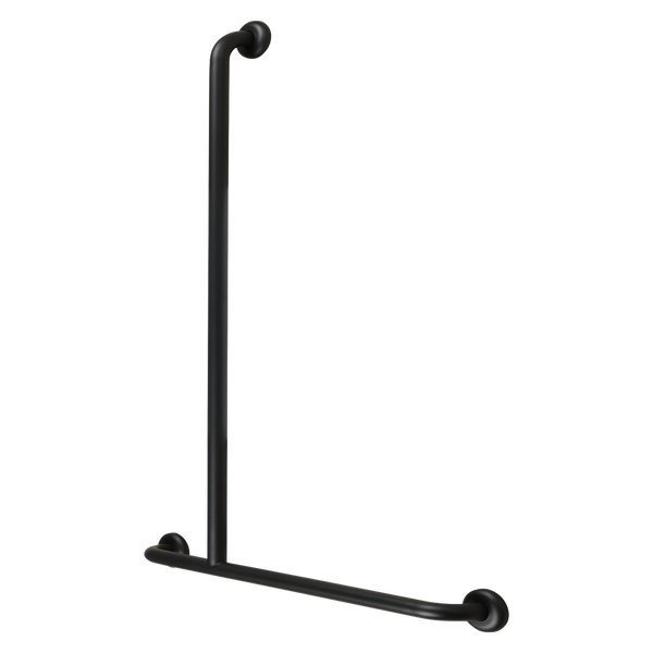 Metlam Offset Flush Mount Shower Grab Rail Left Hand In Designer Black