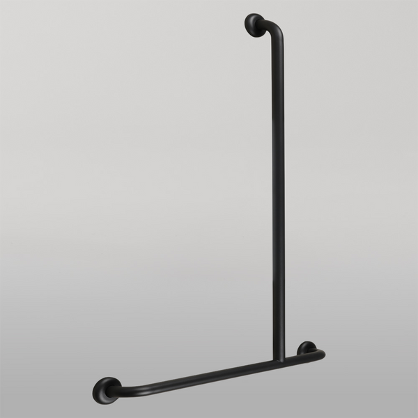 Metlam Offset Flush Mount Shower Grab Rail Right Hand In Designer Black