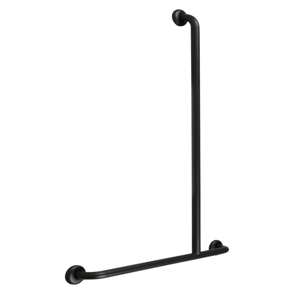 Metlam Offset Flush Mount Shower Grab Rail Right Hand In Designer Black