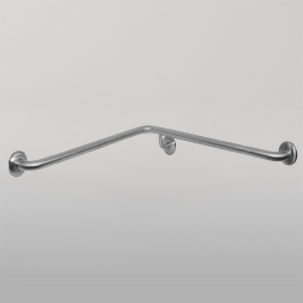 Metlam Corner Wall Flush Mount Shower Grab Rail Left Hand In Satin Stainless Steel