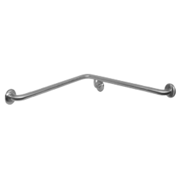 Metlam Corner Wall Flush Mount Shower Grab Rail Left Hand In Satin Stainless Steel