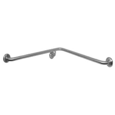 Metlam Corner Wall Flush Mount Shower Grab Rail Right Hand In Satin Stainless Steel